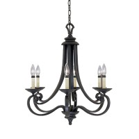 Designers Fountain 9036-Ni Barcelona Chandelier, 6-Light, Black