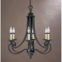 Designers Fountain 9036-Ni Barcelona Chandelier, 6-Light, Black