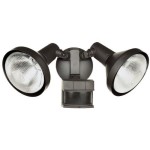 Heath Zenith Hz-5318-Bz Motion-Sensing Shielded Wide-Angle Twin Security Light, Bronze