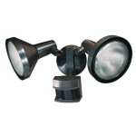 Heath Zenith Hz-5318-Bz Motion-Sensing Shielded Wide-Angle Twin Security Light, Bronze