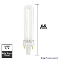 Sylvania 20333 - Cf9Ds/835/Eco - 9 Watt Cfl Light Bulb - Compact Fluorescent - 2 Pin G23 Base - 3500K -