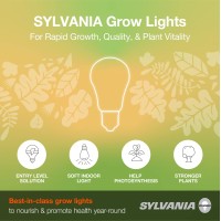 Sylvania Incandescent Spotgro 60W Grow Light Bulb A19 Dimmable 705 Lumens Frosted 2850K Soft White 1 Pack 12280