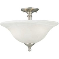 Thomas Lighting Sl869678 Riva 3-Light Ceiling Lamp In Brushed Nickel, 16W X 16D X 11.5 H, White