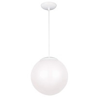 Sea Gull Lighting 6022-15 Leo Globe Pendant Hanging Modern Fixture, One - Light, Red