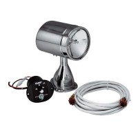 Guest 22040A Stainless Steel Marine 5-Inch Spotlight/Floodlight Kit With Remote Control Joystick (12-Volt, 7-Amps, 72000-Cp)