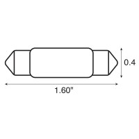 Ancor 522112 Marine Grade Electrical Light Bulb Festoon End Cap 12Volt 15Watt 97Amp Clear 2Pack