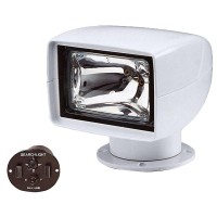 Stylish dual bulb searchlight for medium to large sized yachts remotely controlled from helm Station