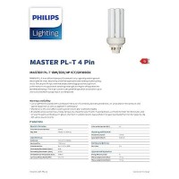 Philips Master Pl-T 4P, 18 Watt - 18W / Gx24Q-2/830