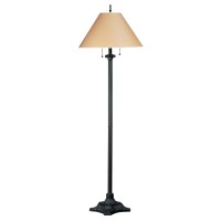 Cal Lighting Bo-433-Ru Traditional Two Light Floor Lamp From Pull Chain Collection In Bronze/Dark Finish, 19.00 Inches, Brown, 8.3X21.8X11