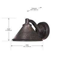 Minka Lavery Outdoor Wall Light 8101-A138, Kirkham Dark Sky Dark Sky Exterior Wall Lantern, 60 Watts, Bronze