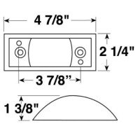 Peterson Clearance Marker Light Chrome Finish 2 14 X 4 78 X 1 38 Visual Pack