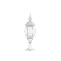 Three Light Postmount Lantern from Francisco collection in White finish 750 inches