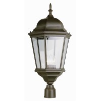 Trans Globe Lighting Tg51001 Bk Transitional Three Postmount Lantern Outdoor-Post-Lights, Black