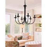 Trans Glob Lighting Tg9016 Bk Americana Six Chandelier Outdoor-Post-Lights, Black