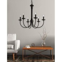 Trans Glob Lighting Tg9016 Bk Americana Six Chandelier Outdoor-Post-Lights, Black