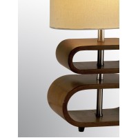 Adesso 3202-15 Rhythm Table Lamp, 19.5 In., 60 W Incandescent/13W Cfl, Walnut Pvc Veneer On Mdf, 1 Table Lamp