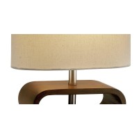 Adesso 3202-15 Rhythm Table Lamp, 19.5 In., 60 W Incandescent/13W Cfl, Walnut Pvc Veneer On Mdf, 1 Table Lamp