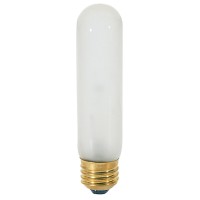 Satco S3251 120V Medium Base 25-Watt T10 Light Bulb, Frosted