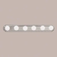 Kichler 36 Round Bath Bar Vanity Light In Brushed Nickel 6Light Traditional Bathroom Light 36 L X 475 H 5018Ni