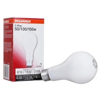 Sylvania Incandescent A21 3Way Bulb, 50W/100W/150W