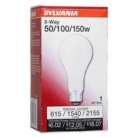 Sylvania Incandescent A21 3Way Bulb, 50W/100W/150W