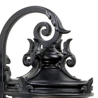 Casa Marseille European Outdoor Wall Light Fixture Mediterranean Black Scroll Arm 21 1/2