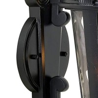 Casa Marseille European Outdoor Wall Light Fixture Mediterranean Black Scroll Arm 21 1/2