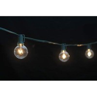 Sival Clear Globe String Lights Set Of 25 G40 Bulbs, Perfect For Patio, Gardens, Gazebos, Weddings, Indoor/Outdoor, Christmas Lights