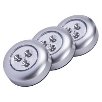 Light It By Fulcrum 30010301 Stickon Light Silver 3 Pack