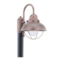 Sea Gull Lighting 8269-44 Sebring Outdoor Post Lantern Outside Fixture, One - Light, Weathered Copper