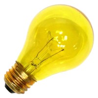 Westinghouse 0344700, 25 Watt, 120 Volt Trans Yellow Incandescent A19 Light Bulb - 2500 Hours