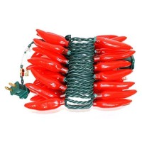 Sival - 35 Light 13.5 Green Wire Red Chili Pepper String