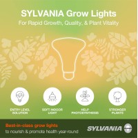 Sylvania Spot-Gro 65W Grow Light Bulb, Incandescent Br30 Reflector Lamp, 120 Volts, Frosted, Soft White - 1 Pack (15156)