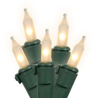 Vickerman Mini Light Icicle Set Features 100 Bulbs On Green Wire With 4