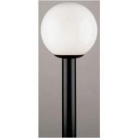 Westinghouse Lighting 6686100 One-Light Post-Top Exterior Lantern, Black Finish Polycarbonate With White Acrylic Globe