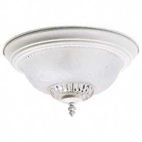 Westinghouse Lighting 6616200 Two Light Flush Mount Floral & Leaf Glass Ceiling