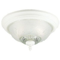 Westinghouse Lighting 6616200 Two Light Flush Mount Floral & Leaf Glass Ceiling