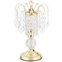 Ore International 3056 Glass Touch Accent Lamp, Gold