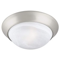 Design House 503201 2 Light Ceiling Light, Satin Nickel, 14