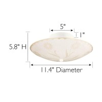 Design House 501619 Traditional 2Light Indoor Semiflush Ceiling Mount Dimmable Frosted Glass For Bedroom Hallway Kitchen Dinin