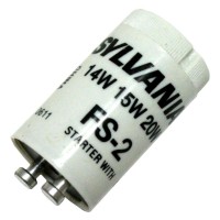 Sylvania Fluorescent Starter For Use With F14, F15 And F20 Preheat Fluorescent Lamps, 10 Pack,White