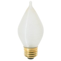 Satco S3413 120V Medium Base 25-Watt C15 Light Bulb, Satin Spun