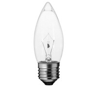 Satco S4468 120V Medium Base 25-Watt B11 Light Bulb, Clear