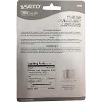 Satco S3715 120V Candelabra Base 15-Watt T6 Switchboard Bulb, Frosted