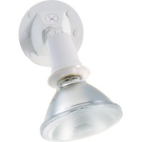 Satco One Light Outdoor Flood Light With Adjustable Swivel-4.5 Inches Wide By 4.75 Inches High-White Finish