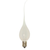 Satco S4520 Candelabra Light Bulb In White Finish, 2.50 Inches, Color