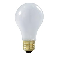 Satco S3928 75 Watt 680 Lumens A19 Incandescent Rough Service Shatterpoof Light Bulb, 2-Pack