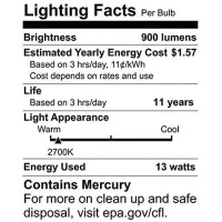 Satco S6235 13W Soft White Cfl 4/Pk