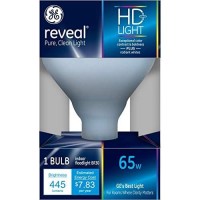 Ge Reveal Hd Flood Light Bulbs, Br30 Flood Light (65 Watt Light Bulbs), 445 Lumen, Medium Base Light Bulbs, 1-Pack Floodlights