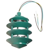 Rab Lighting Ll22Vg Incandescent 4 Tier Lawn Light, A-19 Type, 100W Power, 1650 Lumens, 120Vac, Verde Green